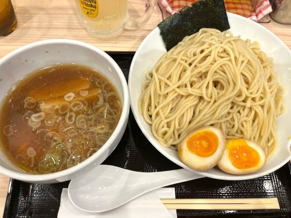 「醤油つけ麺＋味玉」@麺や ぱんだの写真
