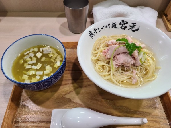 「【限定】地鶏としじみの昆布水つけ麺」@煮干しつけ麺 宮元の写真