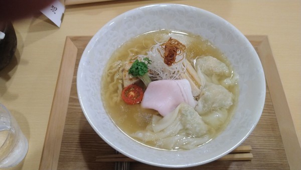 「雲呑塩そば(手揉み麺)¥1250-」@小麦そば 池の写真