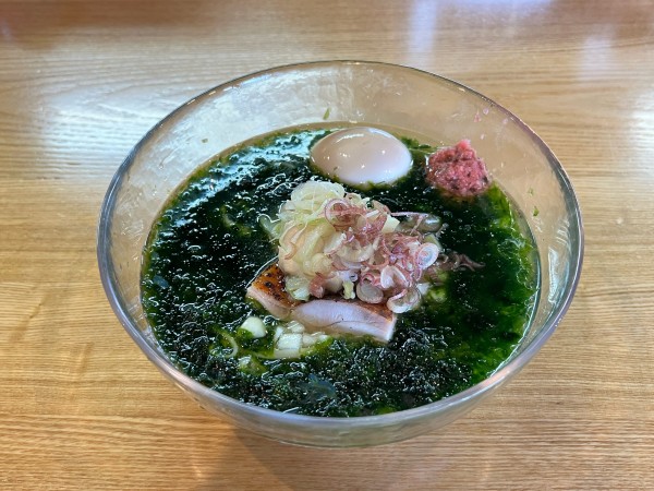 「生青のりと伊吹いりこの冷やしそば」@麺 㐂色の写真