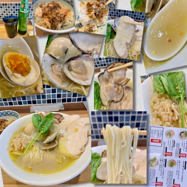 「特製ゆず塩そば＋炙り湯葉筍めし～プレオープンで無料」@拉麺 はま家の写真