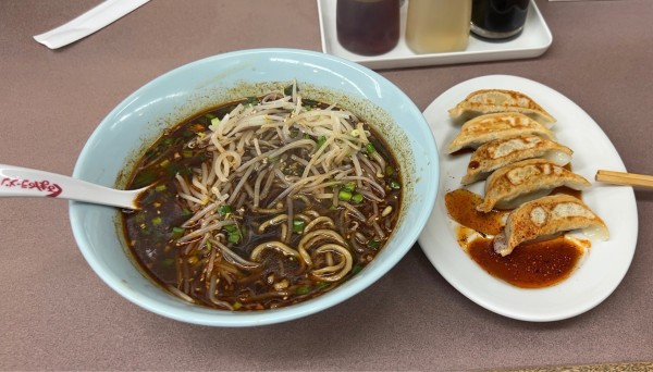 「台湾ラーメン 餃子」@くるまやラーメン おゆみ店の写真