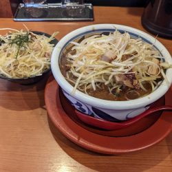 麦みそラーメン + ネギチャーシュー丼