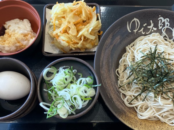 「月見芋そば600円かき揚げクーポン他」@ゆで太郎 酒々井店の写真