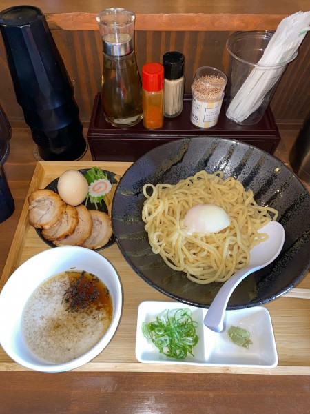 「冷やしとろ玉つけ麺全部¥1,400円(期間・数量限定)」@らぁめん 麺彩家の写真