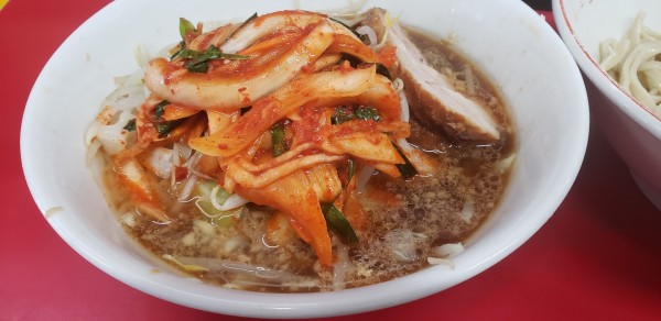 「小つけ麺＋スーパーキムチ」@ラーメン二郎 湘南藤沢店の写真