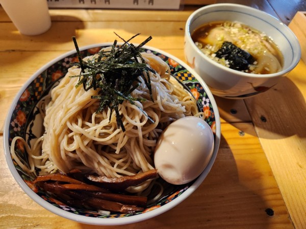 「つけそば　わんたん　味たま」@奈つやの中華そばの写真