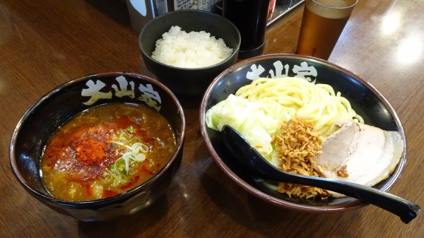 「華麗とき卵つけ麺（1,150円）＋中盛（100円）＋ライス」@ラーメン 大山家 昭島店の写真