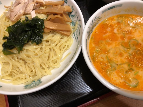 「ピリ辛とんこつつけ麺」@熱烈中華食堂 日高屋 北越谷ファイン店の写真