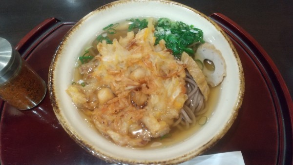 「かき揚げそば600円」@砂丘そばの写真