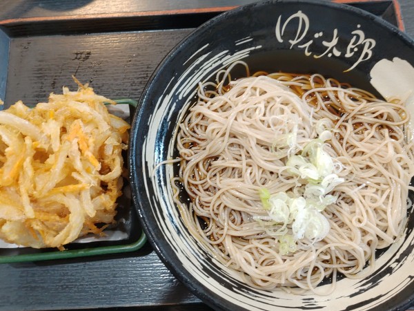 「冷し野菜かきあげそば」@ゆで太郎 本所吾妻橋店の写真