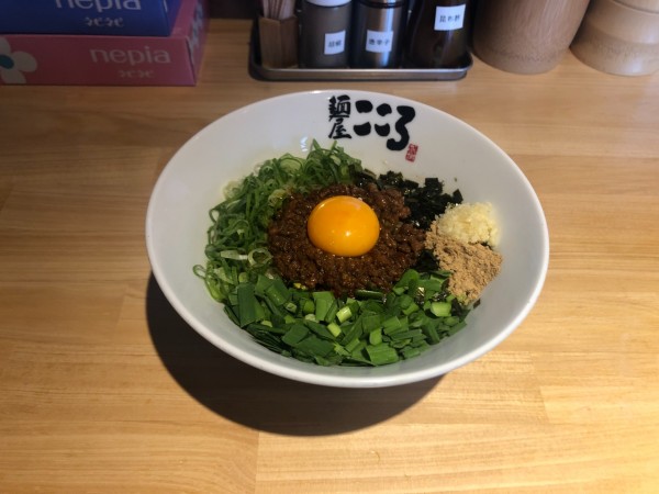 「まぜそば」@麺屋 こころ 岡山駅前店の写真