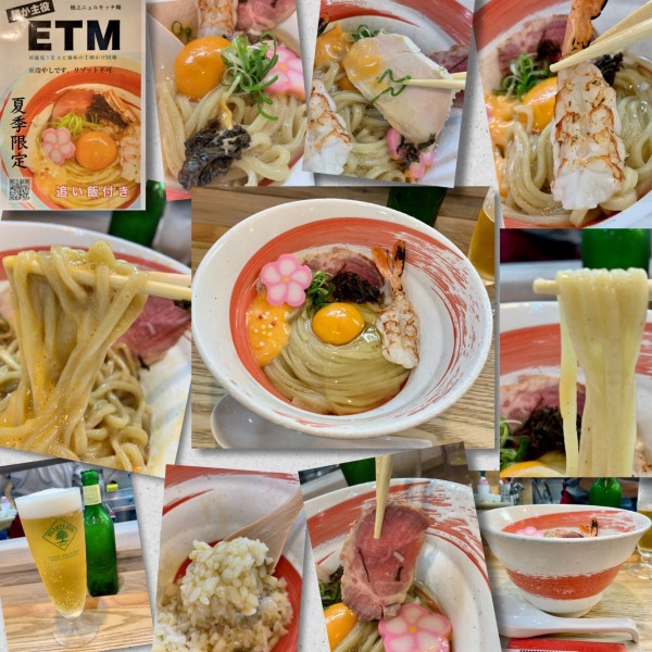 「ＥＴＭ(追い飯付き）1000円＋ﾊｰﾄﾗﾝﾄﾞ🍺」@えびそば 緋彩の写真