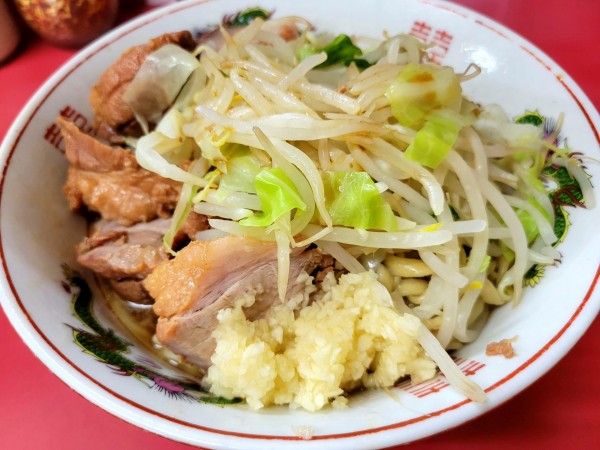 「大豚汁なし(ニンニク、カラメ、魚粉)」@ラーメン二郎 環七一之江店の写真