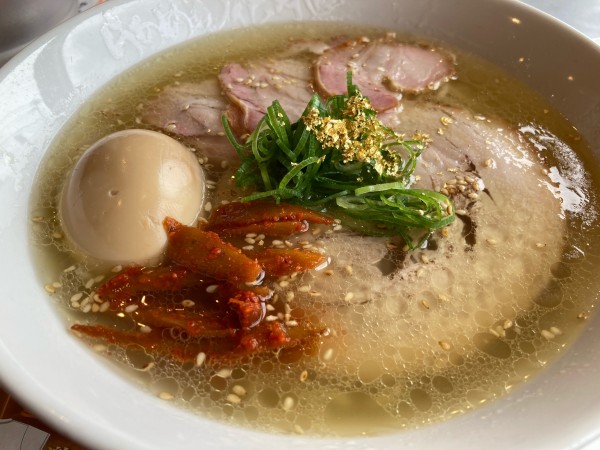 「戦国武将らあめん豊臣秀吉+花月嵐マスター味玉」@らあめん花月嵐 ひたちなか高場店の写真