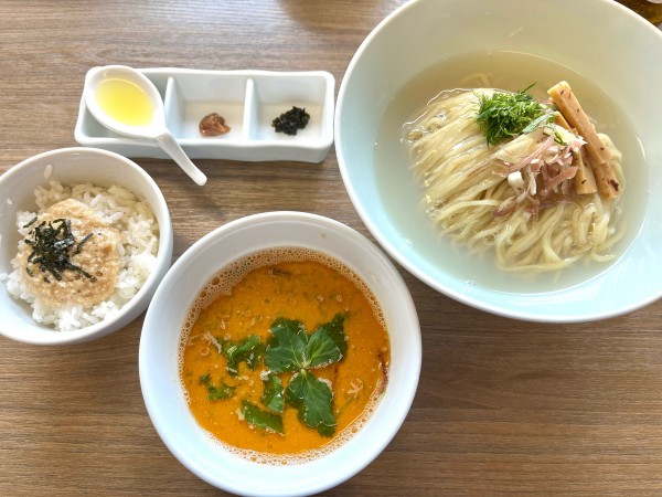 「三位一体蜆昆布水つけ麺」@中華そば 和渦 TOKYOの写真
