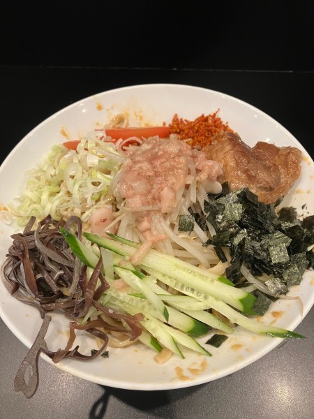 「【限定】冷やし中華　海老辛」@豚風。の写真