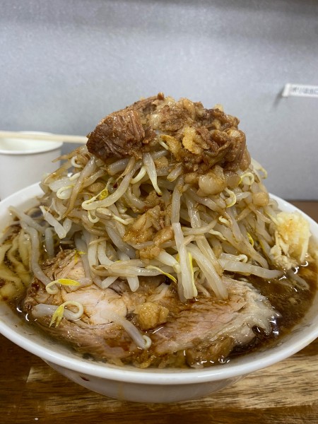 「ラーメン並　ヤサイアブラニンニク」@夢を語れ 滋賀店の写真