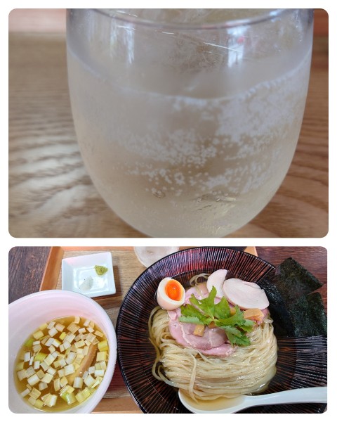 「限定 昆布水つけ麺（塩）+特製+イチローズモルト（ソーダ割）」@らぁ麺 大金星の写真