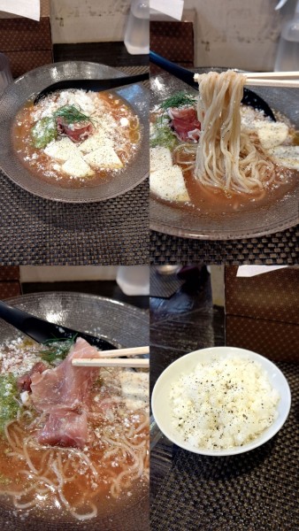 「限定『イタリアン冷やしSOBA+専用リゾットご飯』」@中華そば 向日葵の写真