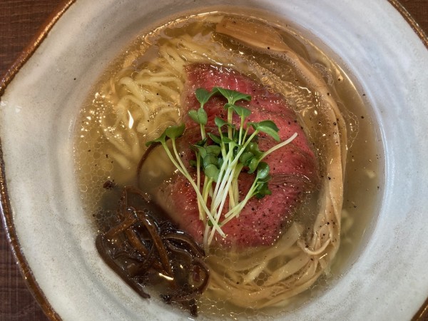 「常陸牛清湯塩 980円」@常陸牛らぁめん 希の写真