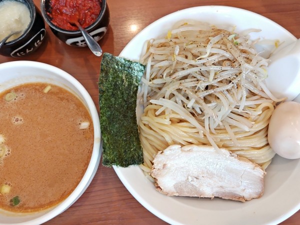 「味噌つけ麺（中盛）＋味玉子」@中華そば 七麺鳥の写真
