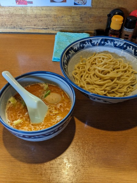 「海老味噌つけ麺＋味付玉子」@麺や 樽座 小宮店の写真