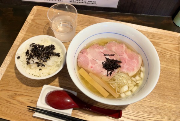 「限定 冷やしらぁ麺 煮干ver. & ばら海苔ご飯小」@煮干し中華そば 昌まさの写真