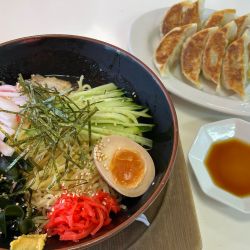 冷やし中華、ダブル餃子