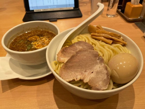 「特製濃厚海老つけ麺 + 大盛」@らぁ麺はやし田 武蔵村山店の写真