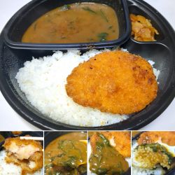海老カツ＋ほうれん草カレー(4辛)　1317円