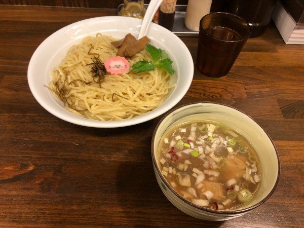 「冷やし坂戸つけめん」@濃厚つけ麺 茜堂の写真