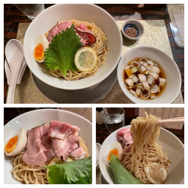 「限定 燻製肉の昆布水つけそば 1,100円」@鶏そば縁道の写真