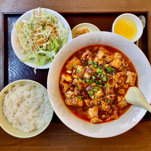 「麻婆豆腐麺定食￥830」@晴々飯店の写真