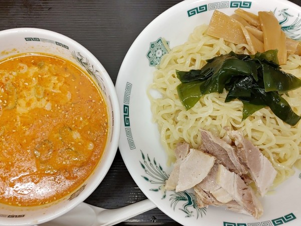 「ピリ辛とんこつつけ麺」@日高屋 青物横丁店の写真