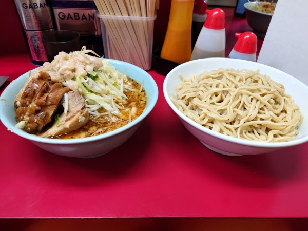 「大豚つけ麺  野菜  ニンニク  アブラ」@ラーメン二郎 中山駅前店の写真