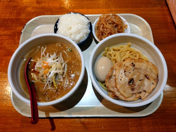 「味噌つけめん(麺半分→味付玉子)」@らーめん 蓮の写真