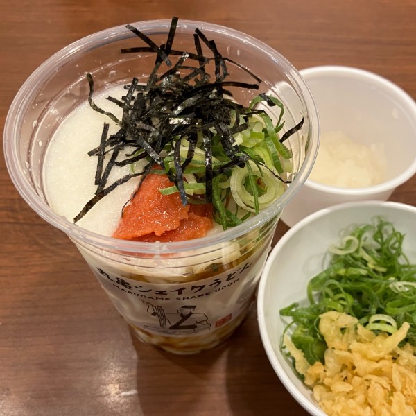 「明太とろろうどん390円(丸亀シェイクうどん)大根おろしCP」@丸亀製麺 千葉ニュータウン中央の写真
