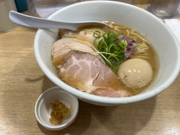 「蟹と貝の冷やし麺　 〜かにみそとあん肝のペースト添え〜」@貝麺みかわの写真