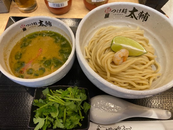 「夏季限定 ここなつグリーンカレーつけ麺 1200」@麺屋 つけ麺 太輔の写真