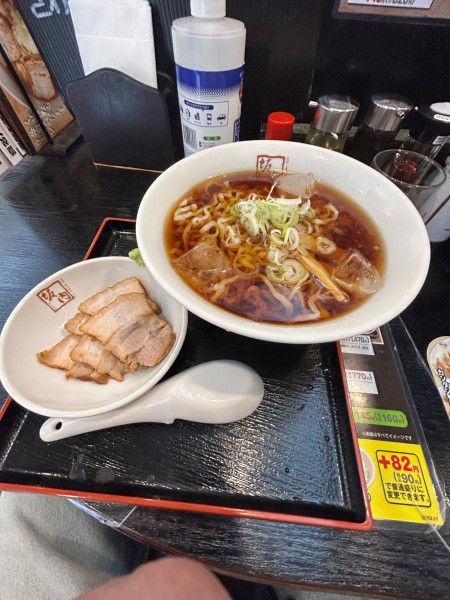 「和風冷やしラーメン830円(クーポン利用) +炙り焼豚ご飯120」@喜多方ラーメン坂内 笹塚店の写真