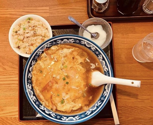 「天津麺ミニチャーハン」@中華酒家花吹雪の写真