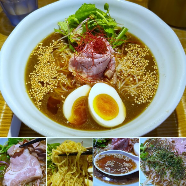 「日本一しょうゆ 冷黒(夏季限定)　1290円」@麺巧 潮 上野製麺所の写真