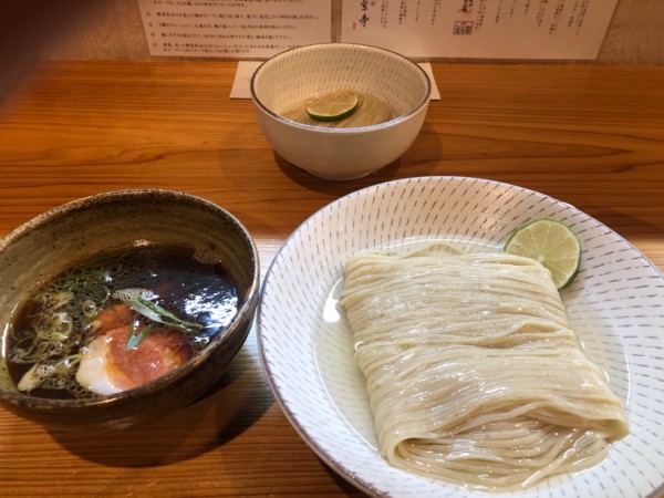 「鰹昆布出汁醤油つけそば 大盛」@つけそば神宮寺の写真