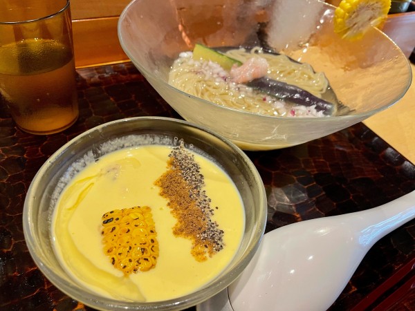 「[限定]とうもろこしと真昆布のつけそば　1500」@饗 くろ㐂の写真