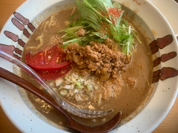 「冷製豆乳坦々麺+半炒飯セット」@北斗辛軒 石和本店の写真