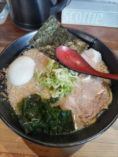 「醤油ラーメン750円」@ラーメンショップ  とんちゃん 藤原店の写真