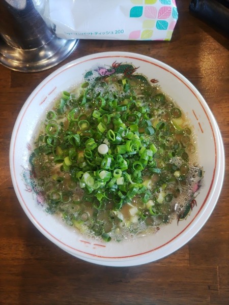 「豚骨ラーメン(ﾊﾞﾘｶﾀ)+ネギ+替玉2回  キクラゲ抜き」@ラーメン池田の写真