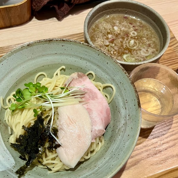 「昆布水つけ麺（塩）＋生ビール」@ボノボの写真