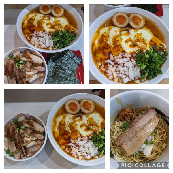 「【限定】スパイシーチリトマトヌードル➕チャーシュー丼」@麺屋 扇 SENの写真